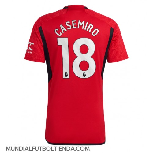 Camiseta Manchester United Casemiro #18 Primera Equipación Replica 2023-24 mangas cortas